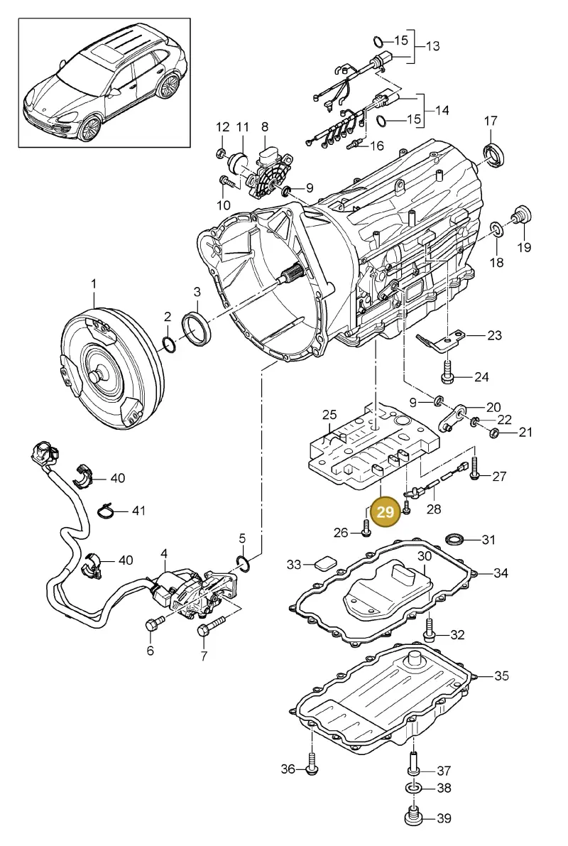 WHT000322 — Porsche Cayenne (2010-2018) diagram p37320020, position 29
