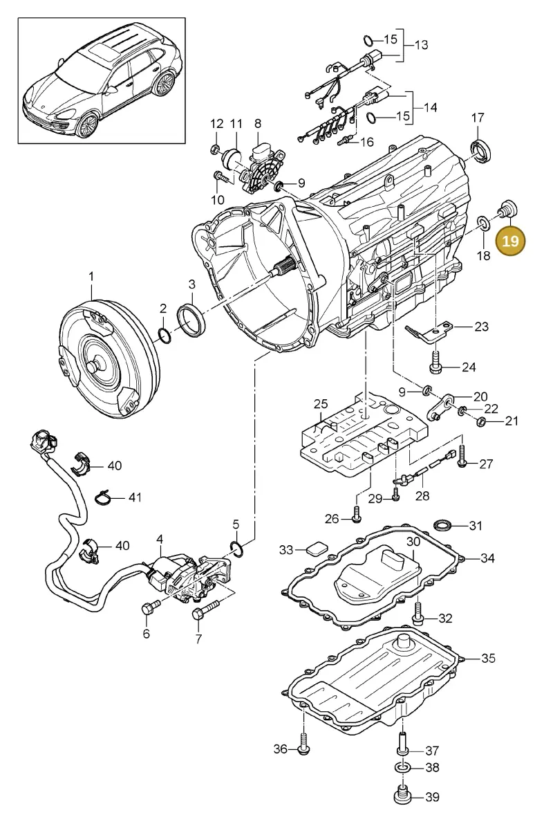WHT000323A — Porsche Cayenne (2010-2018) diagram p37320020, position 19