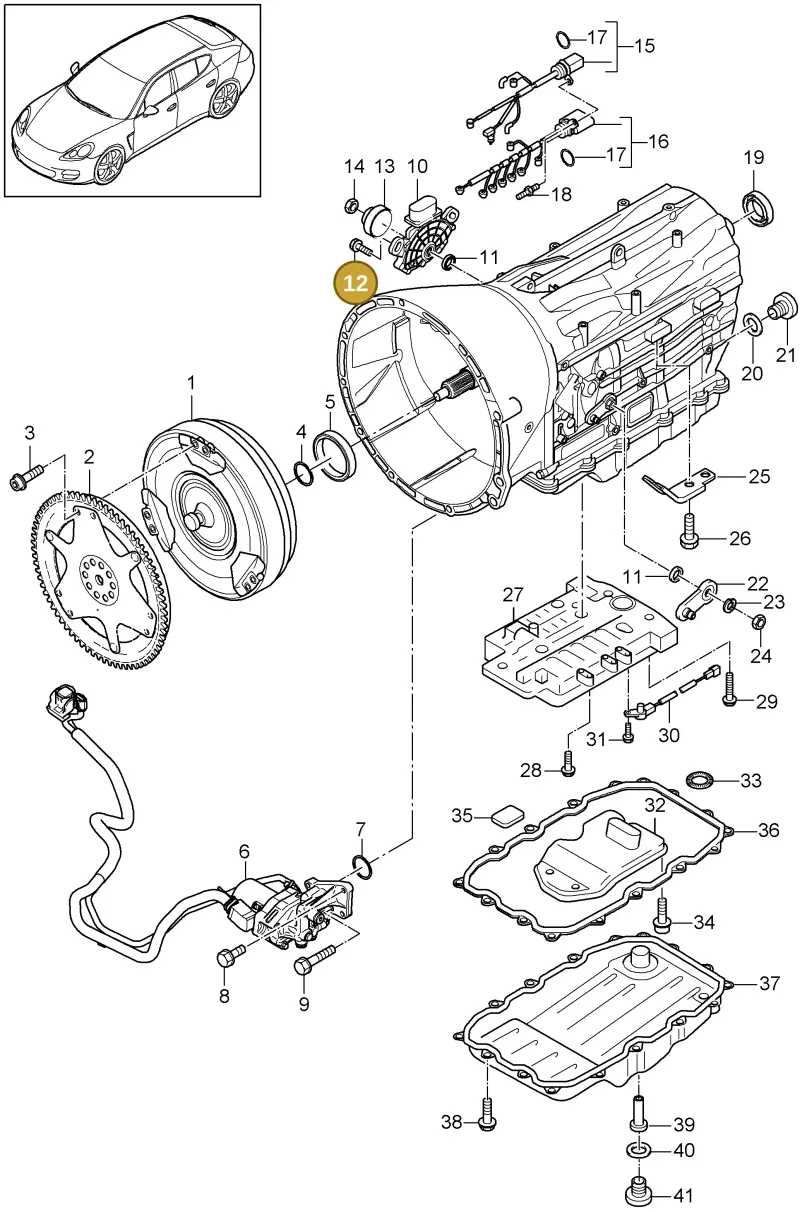 WHT000325A — Porsche Panamera (2009-2016) diagram p35320020, position 12