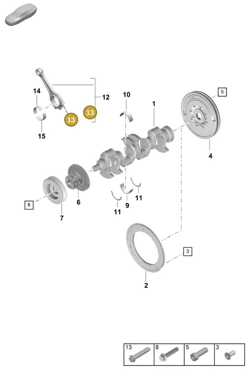 WHT001319 — Porsche Cayenne Hybrid Coupe (2023-) diagram p60102000, position 13