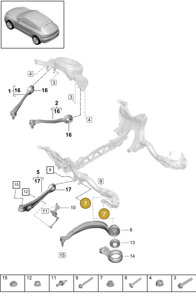 WHT001987 — Porsche Macan R4 TFSI (2018-) diagram p52401010, position 7