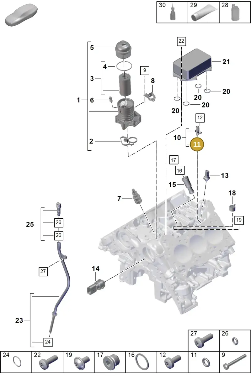 WHT002287C — Porsche Cayenne Hybrid Coupe (2023-) diagram p60104210, position 11