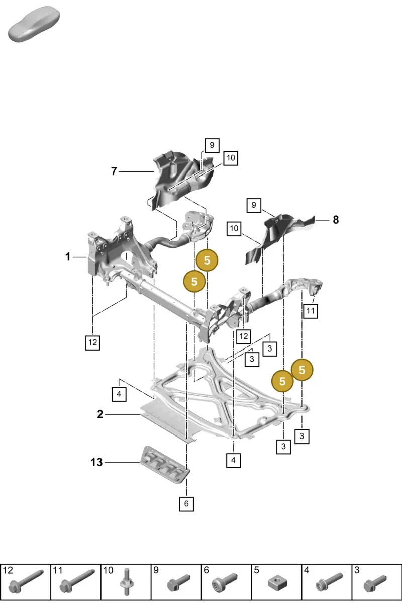 WHT002305 — Porsche Cayenne Hybrid Coupe (2023-) diagram p60401000, position 5