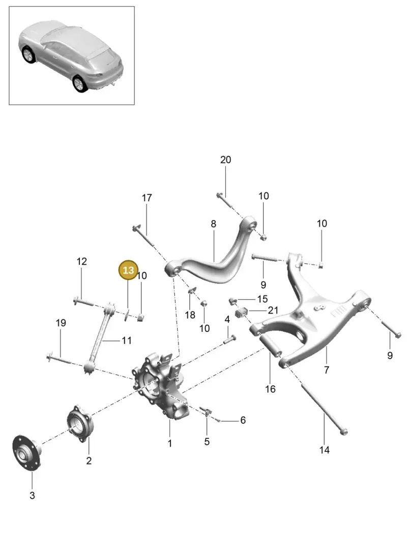 WHT002492 — Porsche Macan GTS (2013-2018) diagram p44501000, position 13