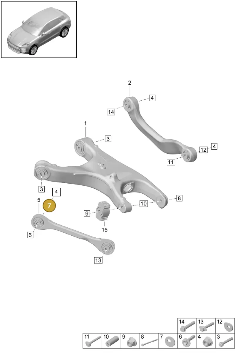 WHT002492 — Porsche Macan R4 TFSI (2018-) diagram p52501010, position 7