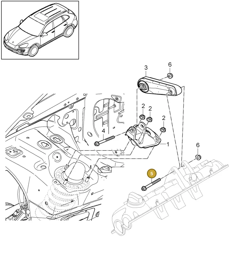 WHT004595 — Porsche Cayenne (2010-2018) diagram p37109000, position 5