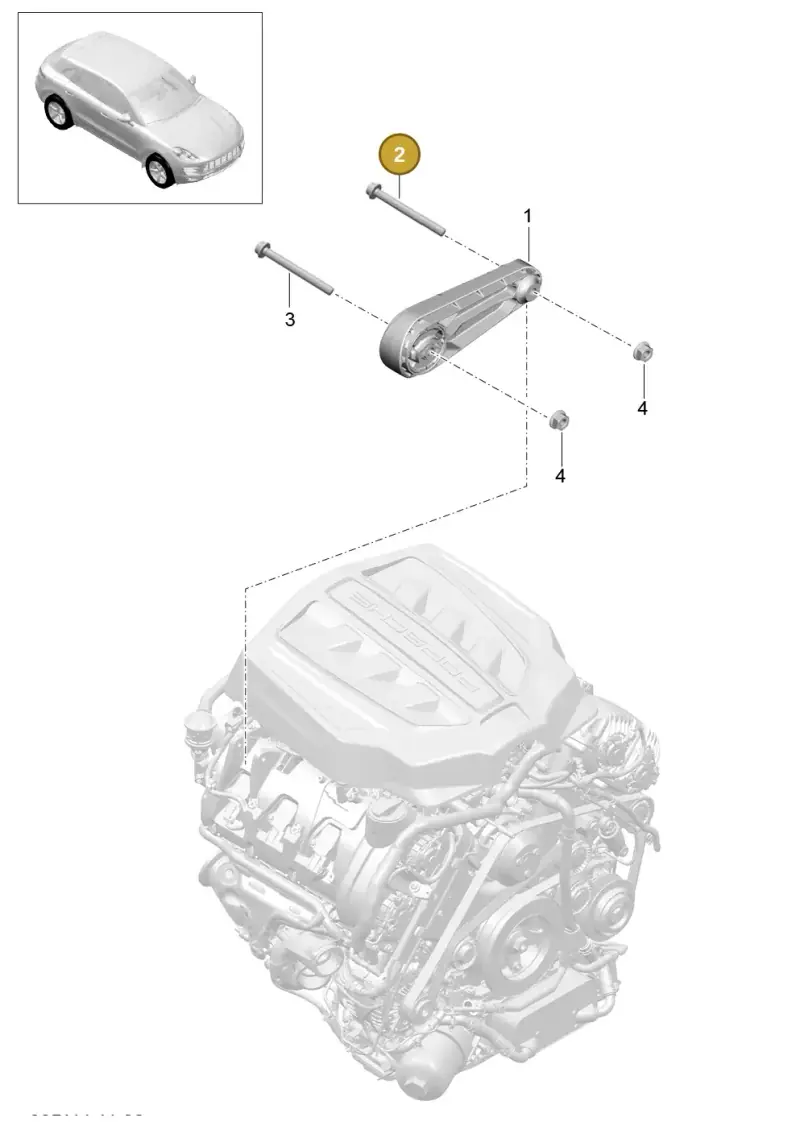 WHT004595 — Porsche Macan GTS (2013-2018) diagram p44109000, position 2