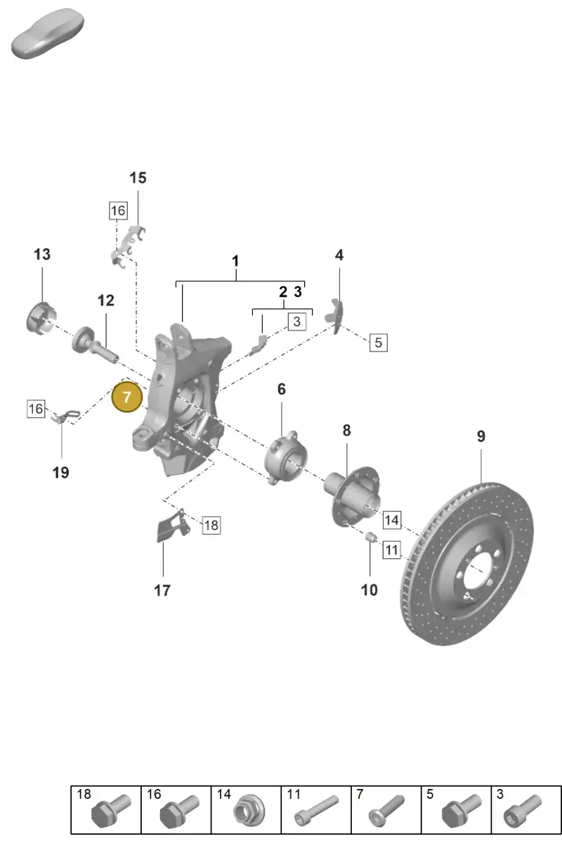 WHT004835 — Porsche GT3 RS (2021-) diagram p59401050, position 7
