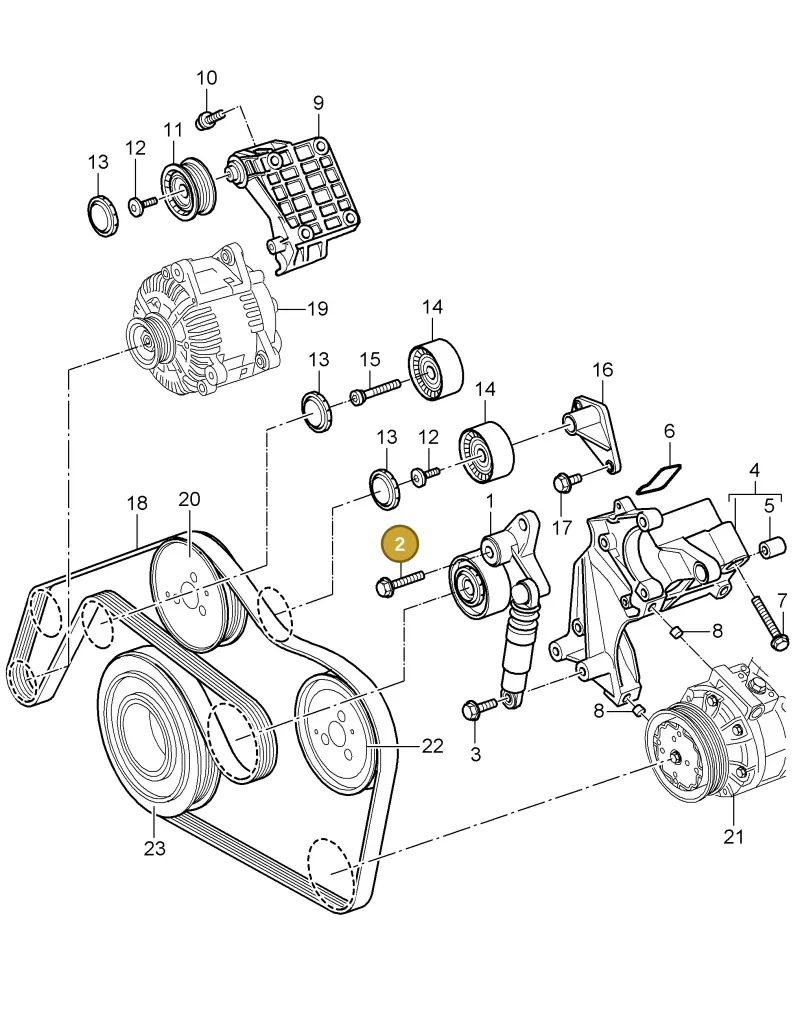 WHT004920 — Porsche Cayenne (2007-2010) diagram p31102080, position 2