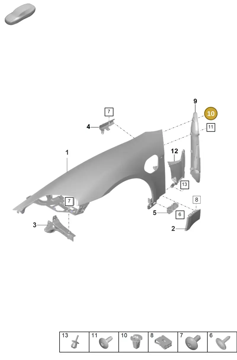 WHT004935 — Porsche Taycan Sport Turismo (2019-2024) diagram p56801600, position 10