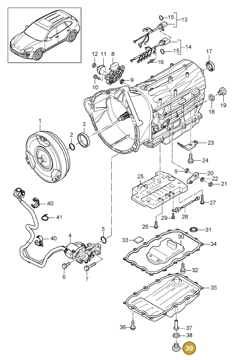 WHT005510 — Porsche Cayenne (2010-2018) diagram p37320020, position 39