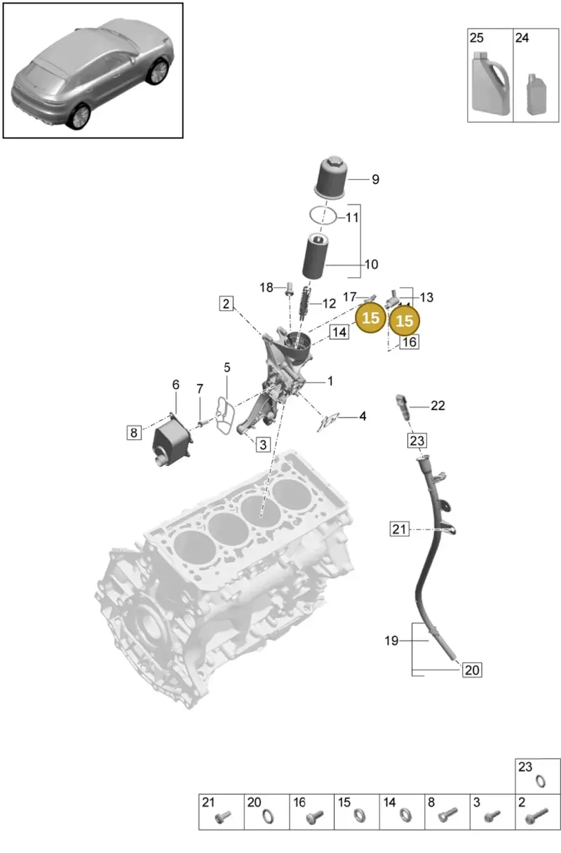 WHT007317 — Porsche Macan R4 TFSI (2018-) diagram p52104110, position 15