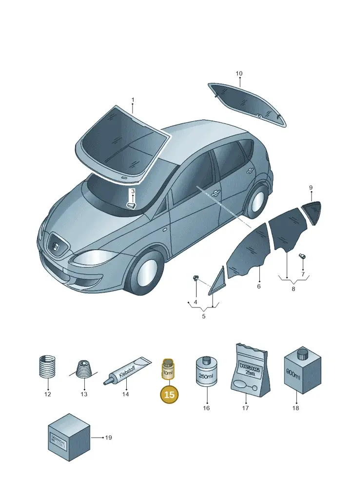 0000981303 — SEAT Leon Stylance (2010-2012) diagram 418845000, position 15