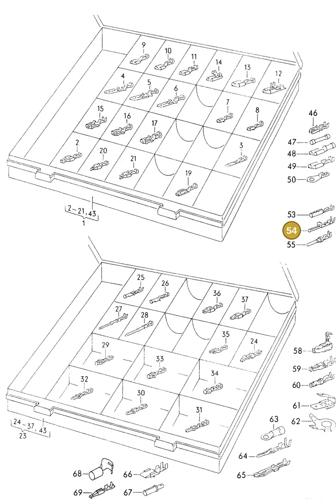 000979130E — SEAT TOLEDO SEAT MOD.97>99 (1996-1999) diagram 198974500, position 54
