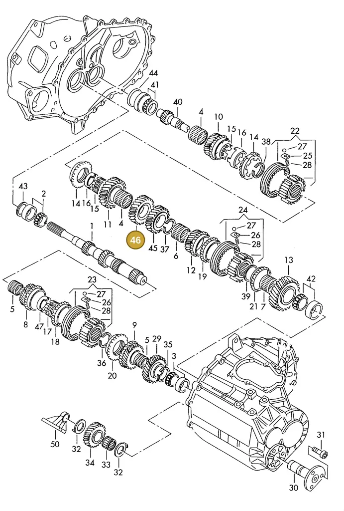 006311285D — SEAT ALHAMBRA (1996-2000) diagram 162311100, position 46
