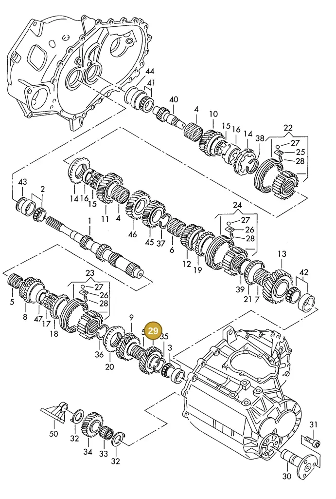006311361G — SEAT ALHAMBRA (1996-2000) diagram 162311100, position 29