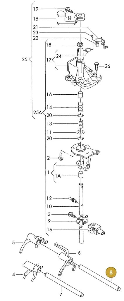 006311700E — SEAT ALHAMBRA (1996-2000) diagram 162311820, position 8