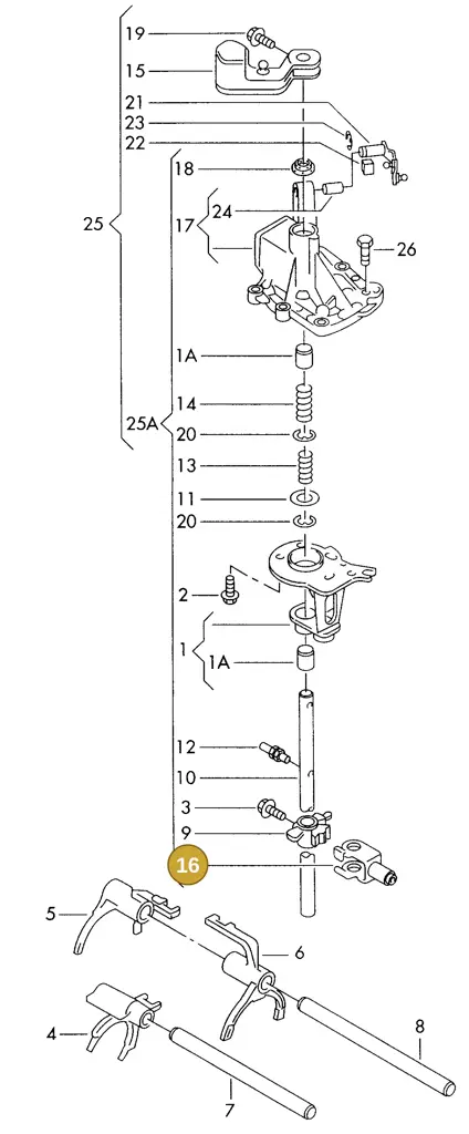 006311705A — SEAT ALHAMBRA (1996-2000) diagram 162311820, position 16