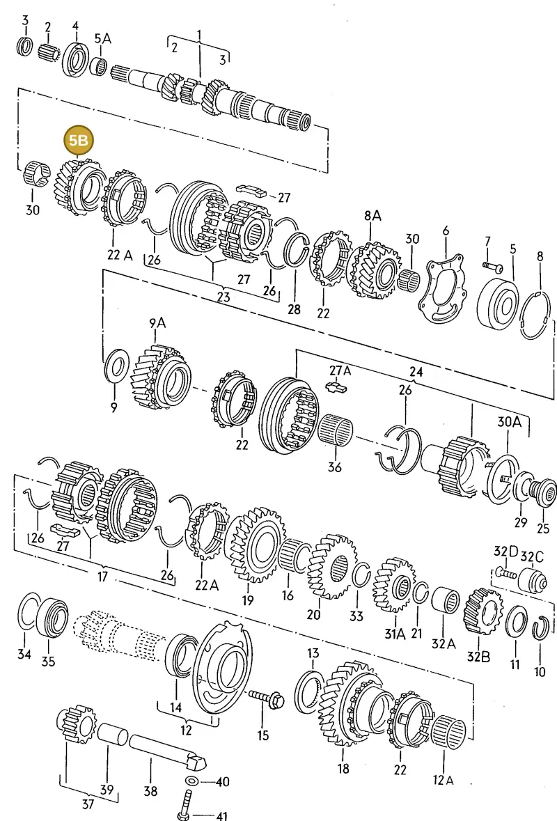 020311131H — SEAT TOLEDO        SEAT MOD.97>99 (1996-1999) diagram 121311340, position 5B