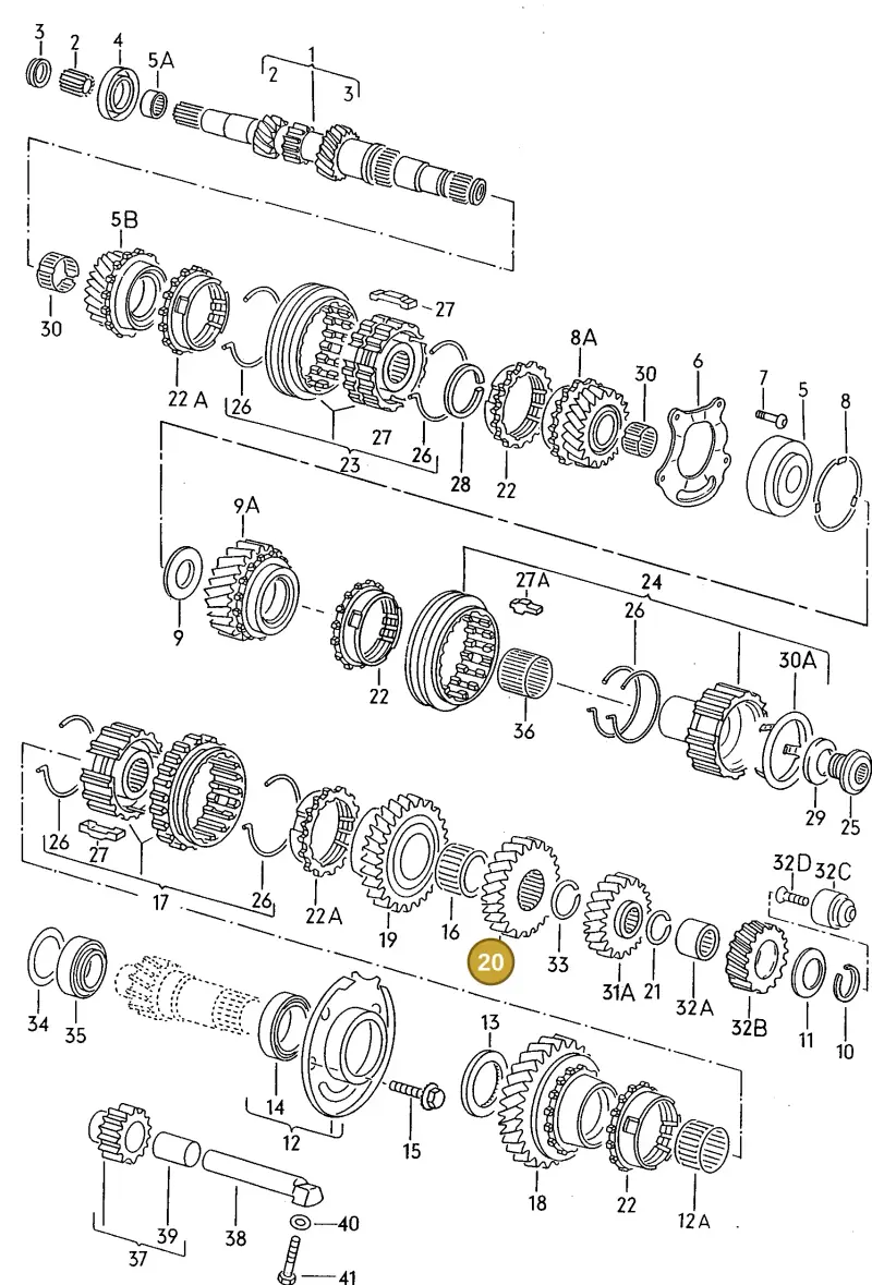 020311285H — SEAT TOLEDO        SEAT MOD.97>99 (1996-1999) diagram 121311340, position 20
