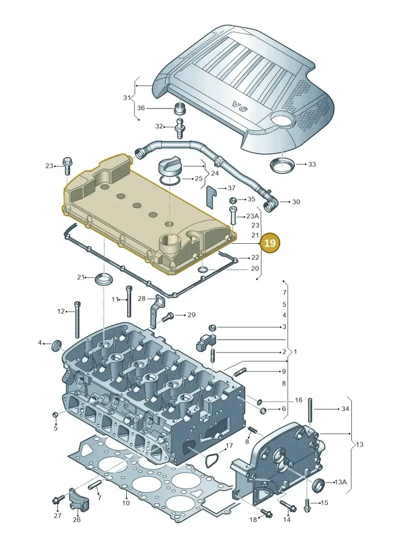 022103429P — SEAT TOLEDO/LEON/LEON-4 (2001-2006) diagram 244103600, position 19