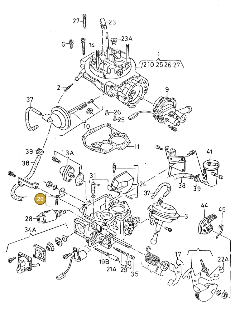 025129343H — SEAT Ibiza/Cordoba (SEAT) (1992-1996) diagram 138129000, position 20