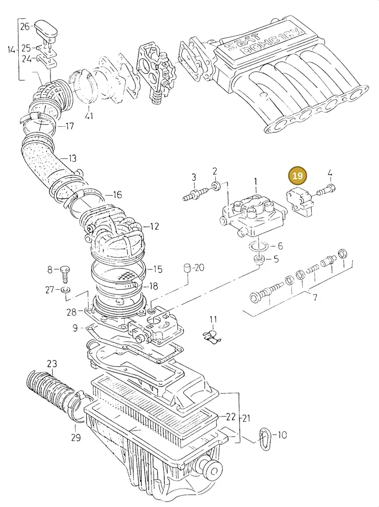 026133482 — SEAT TOLEDO SEAT (1991-1996) diagram 130133500, position 19