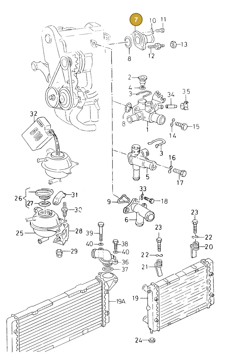 027121145B — SEAT TOLEDO            SEAT (1991-1996) diagram 130121670, position 7