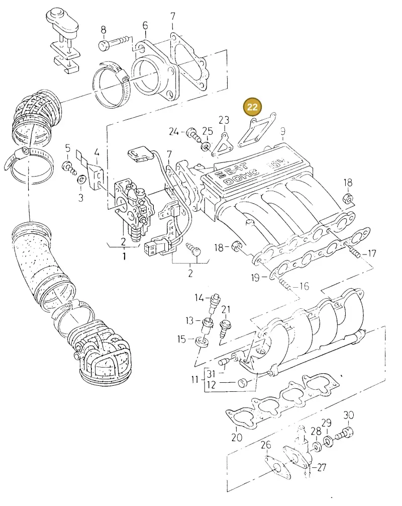027133231H — SEAT TOLEDO            SEAT (1991-1996) diagram 130133450, position 22