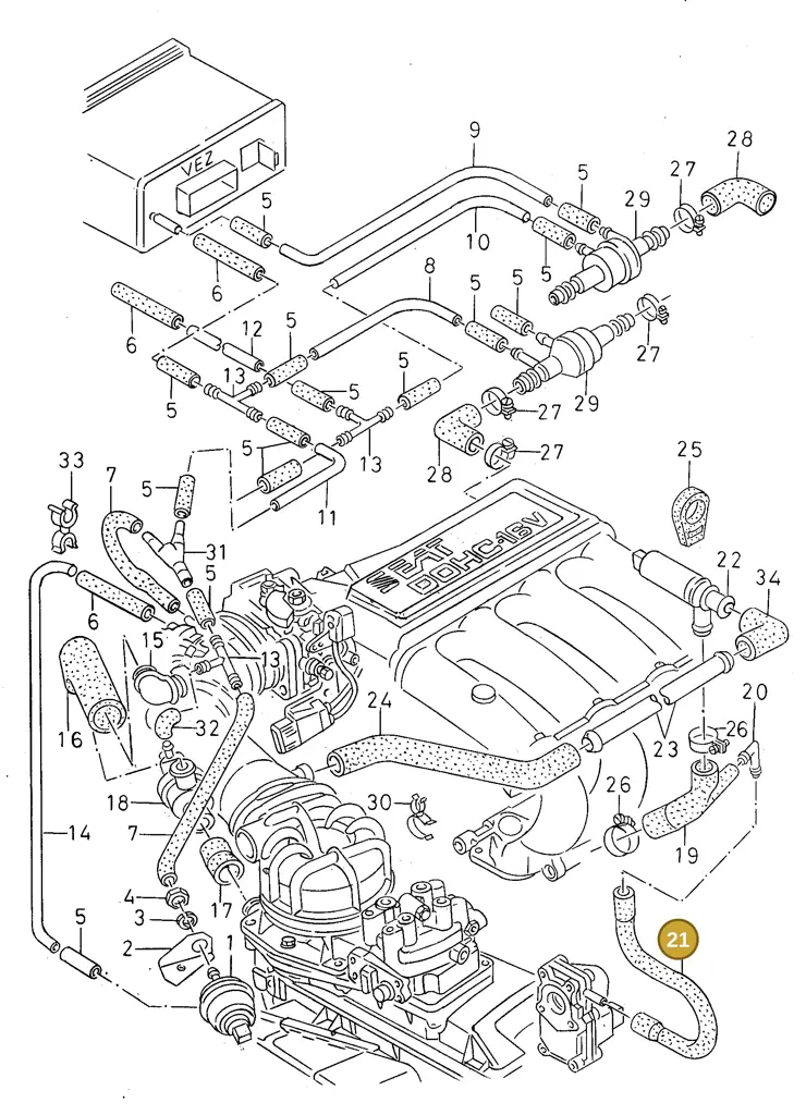 027133595B — SEAT TOLEDO SEAT (1991-1996) diagram 130133820, position 21