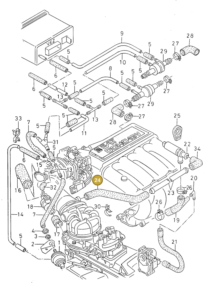027133997S — SEAT TOLEDO            SEAT (1991-1996) diagram 130133820, position 24