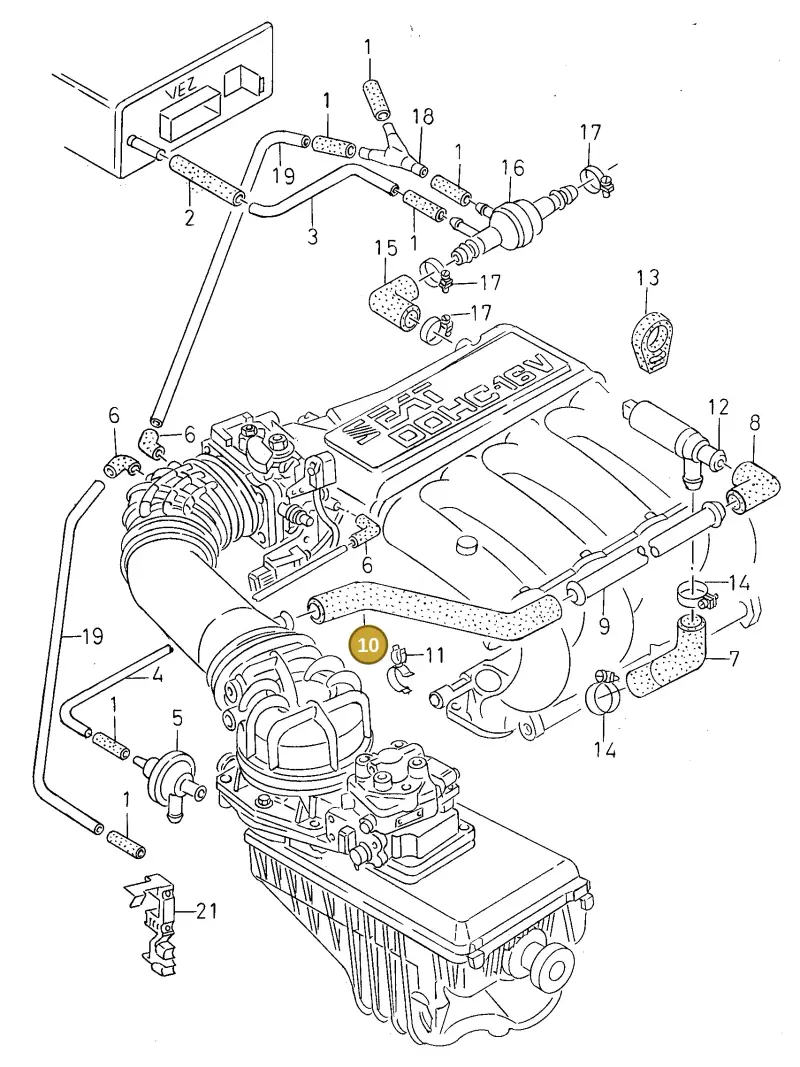 027133997S — SEAT TOLEDO            SEAT (1991-1996) diagram 130133830, position 10