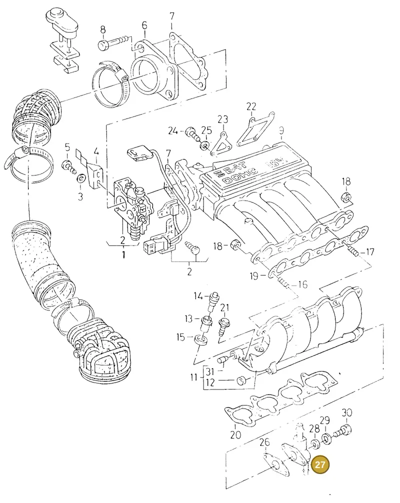 027906175D — SEAT TOLEDO            SEAT (1991-1996) diagram 130133450, position 27