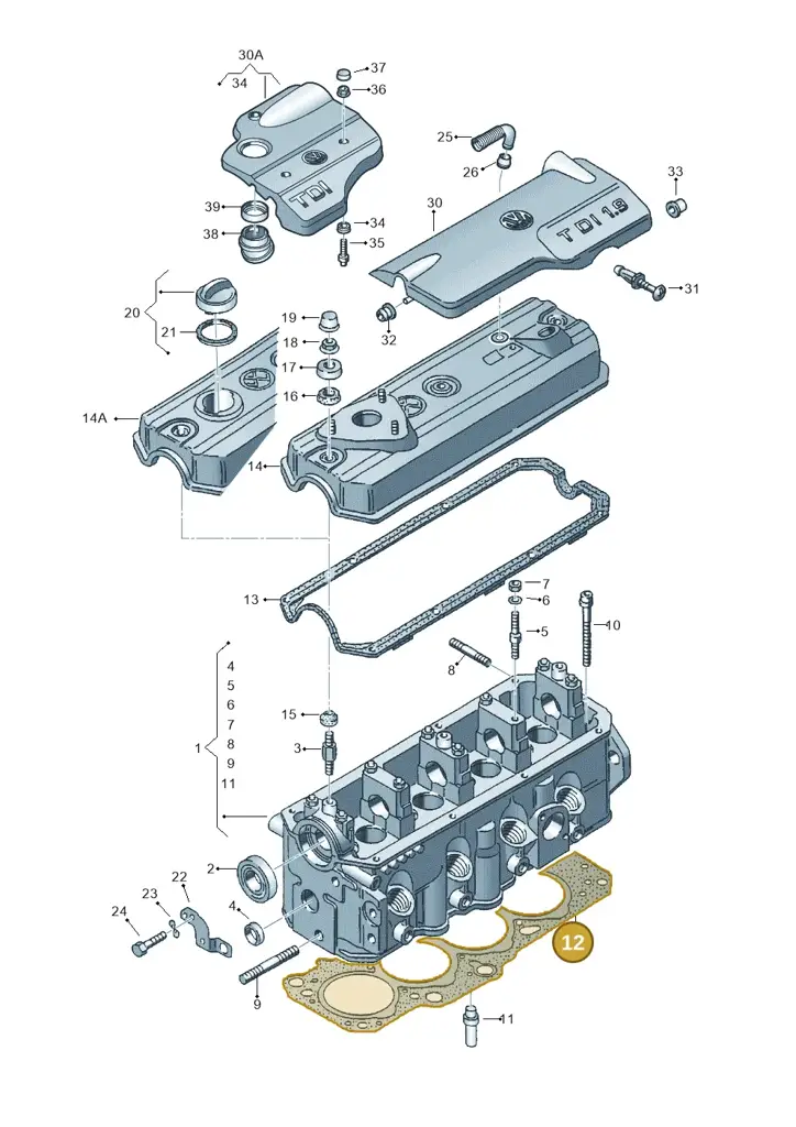 028103383BP — SEAT AROSA (2003-2004) diagram 121103450, position 12