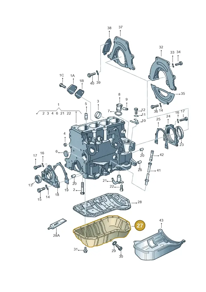 028103601E — SEAT AROSA (2003-2004) diagram 117103200, position 27