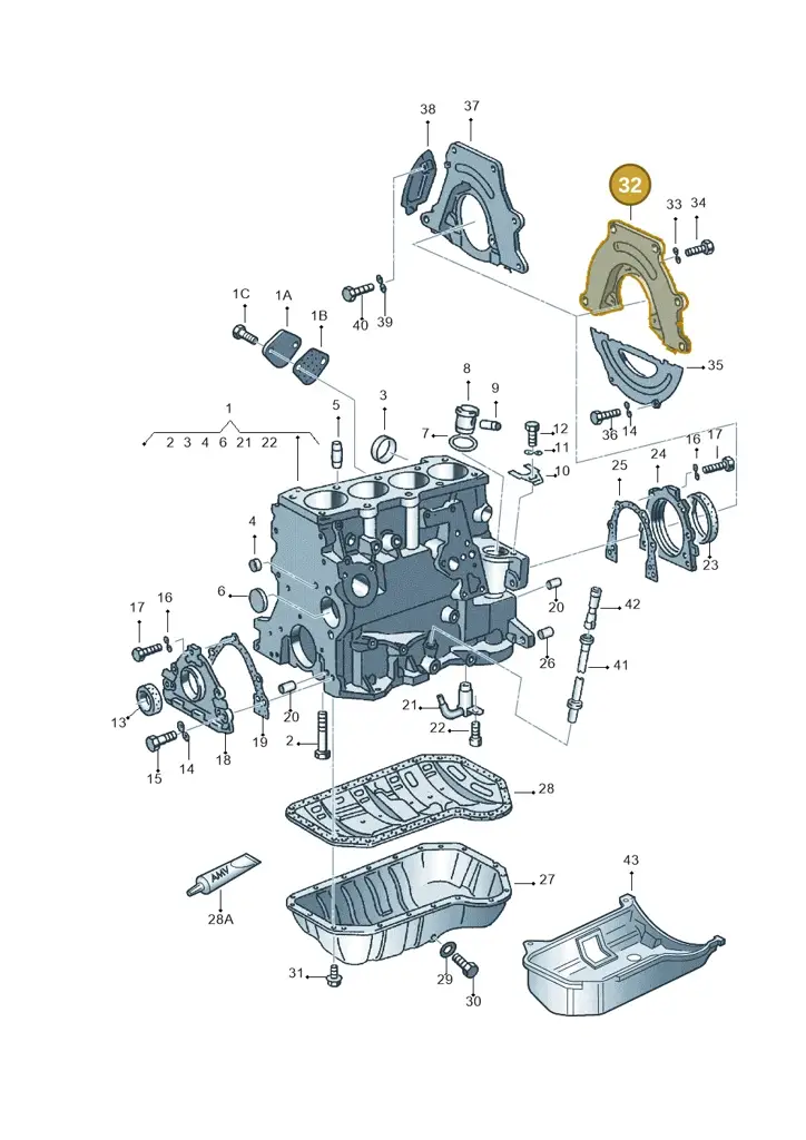 028103647D — SEAT ALHAMBRA (1996-2000) diagram 117103200, position 32