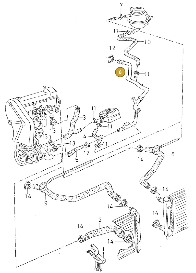 028121065K — SEAT TOLEDO        SEAT MOD.97>99 (1996-1999) diagram 130121350, position 6