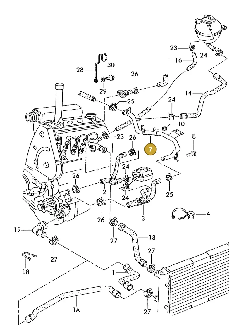 028121065T — SEAT IBIZA/CORDOBA/VARIO (1996-1999) diagram 242121350, position 7