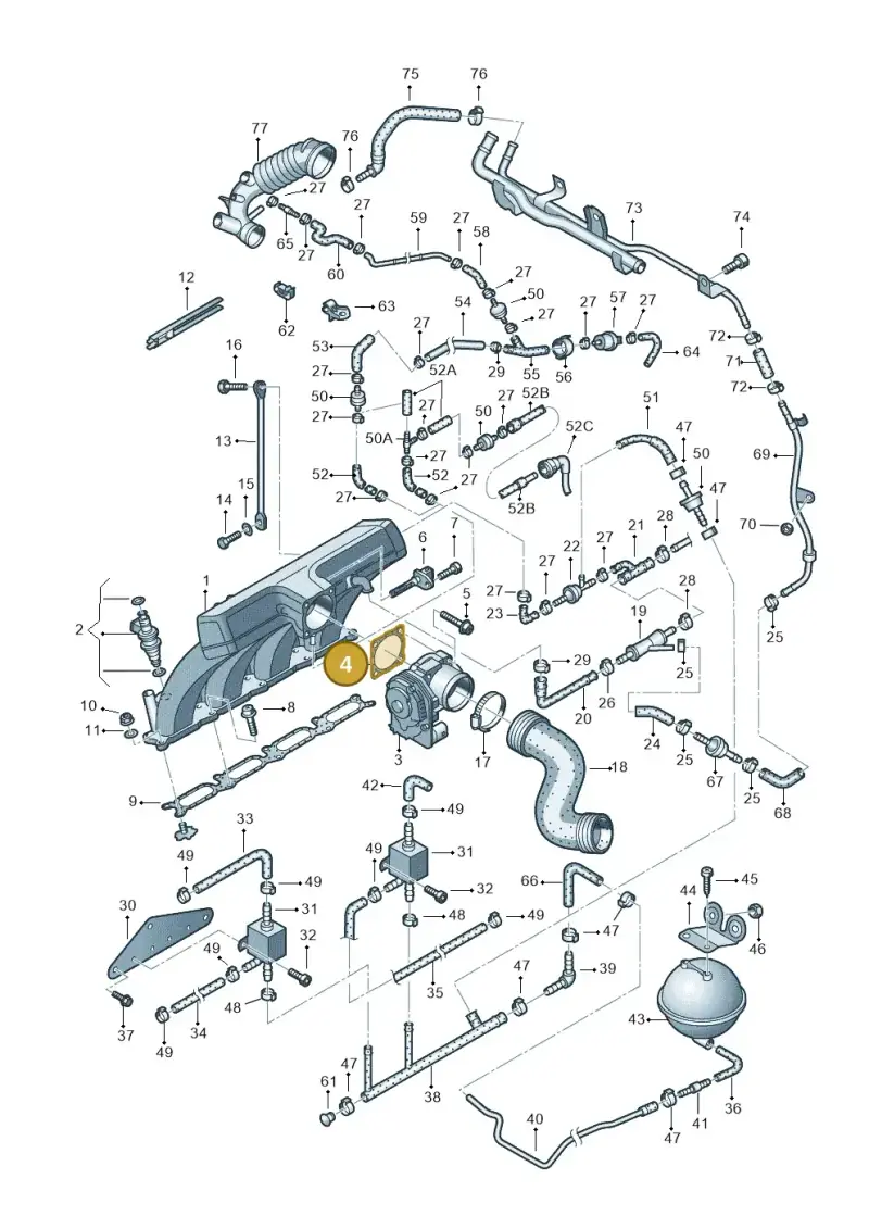 028129748 — SEAT Exeo ST Reference (2008-2011) diagram 404133250, position 4