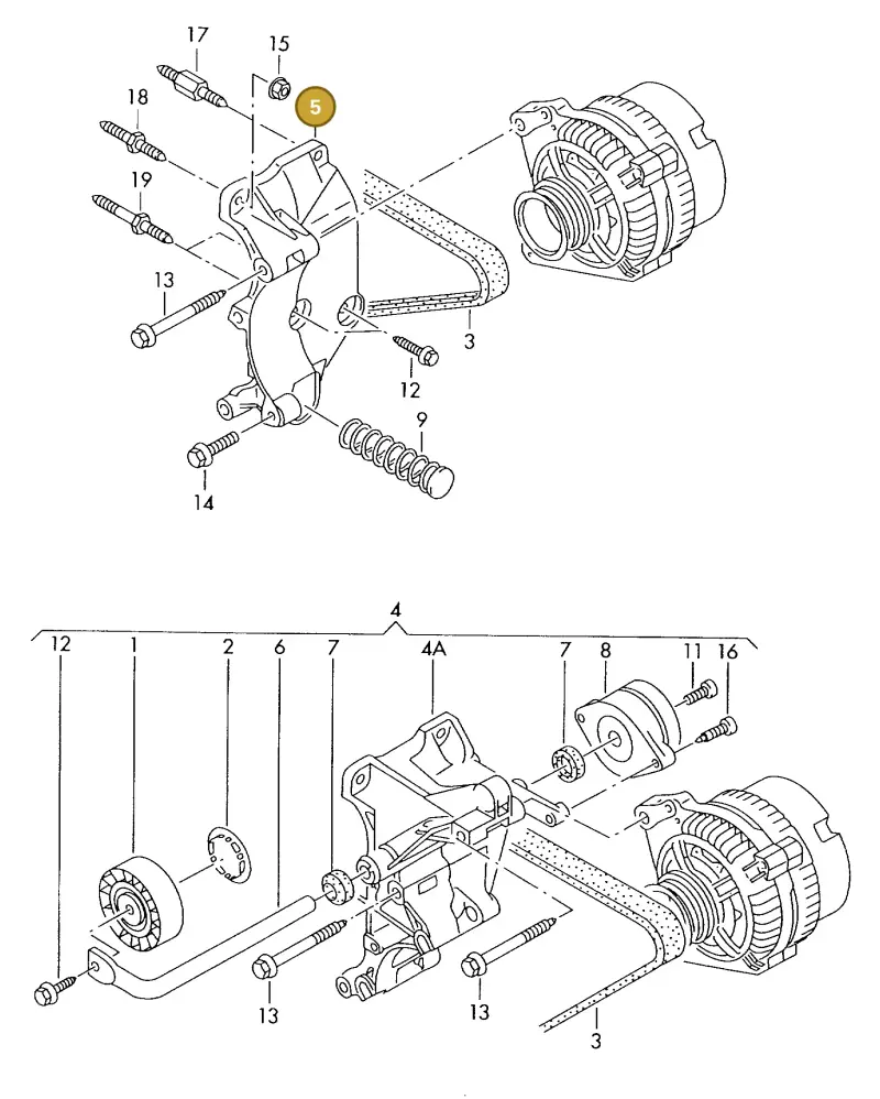 028903143AD — SEAT ALHAMBRA (1996-2000) diagram 121903350, position 5
