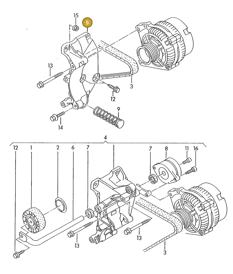 028903143AD — SEAT TOLEDO        SEAT MOD.97>99 (1996-1999) diagram 122163030, position 5