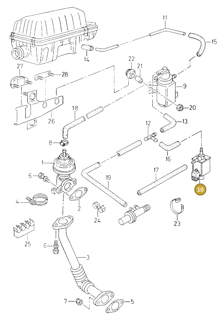 028906283A — SEAT IBIZA/CORDOBA/VARIO (1996-1999) diagram 242131170, position 10