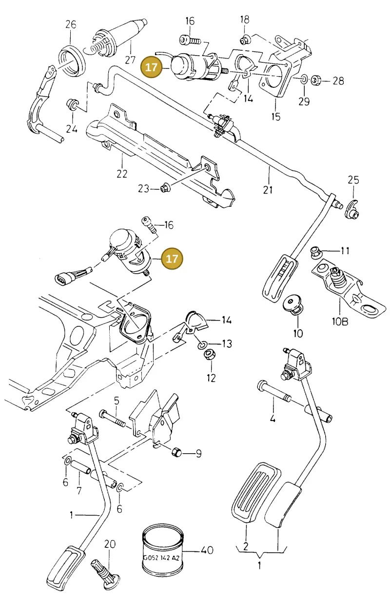 028907475B — SEAT INCA (SEAT-VAN) (1995-2003) diagram 242721550, position 17