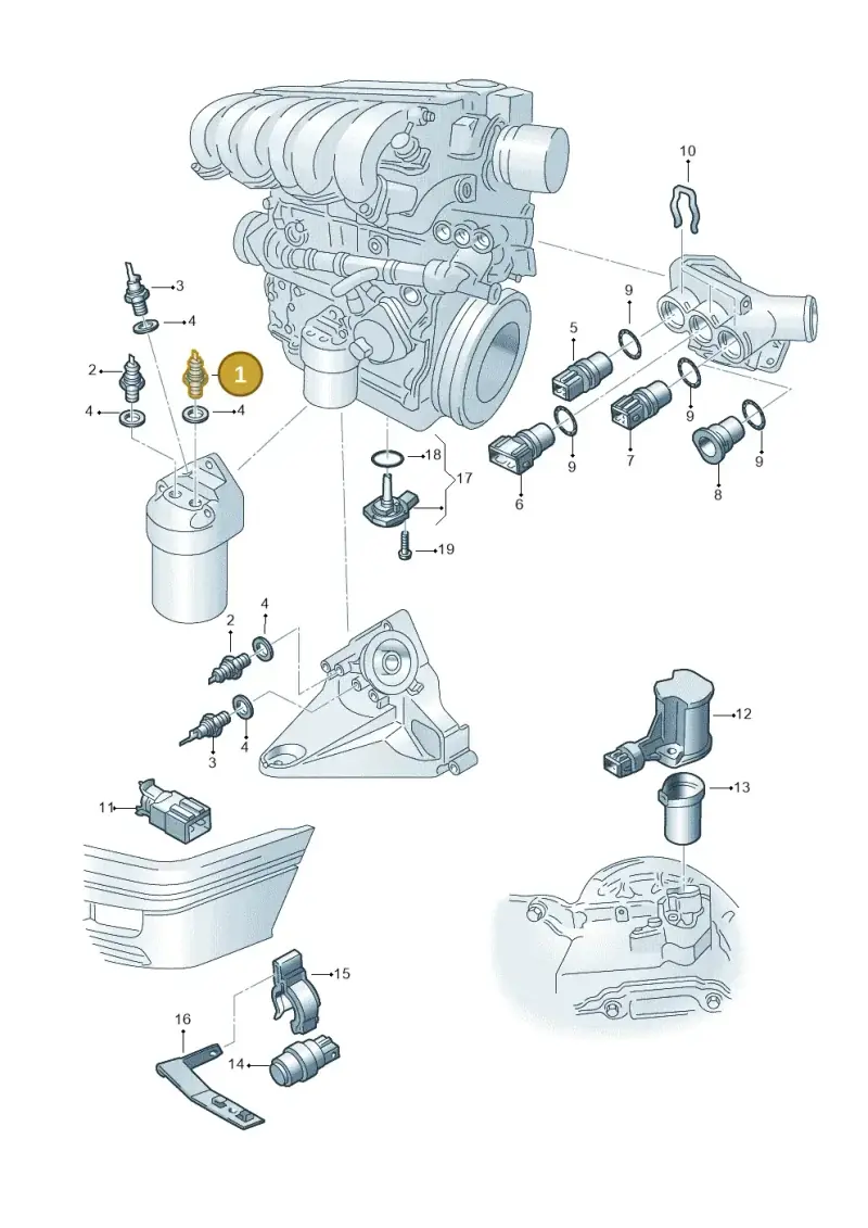 028919081J — SEAT TOLEDO/LEON/LEON-4 (2001-2006) diagram 121919700, position 1