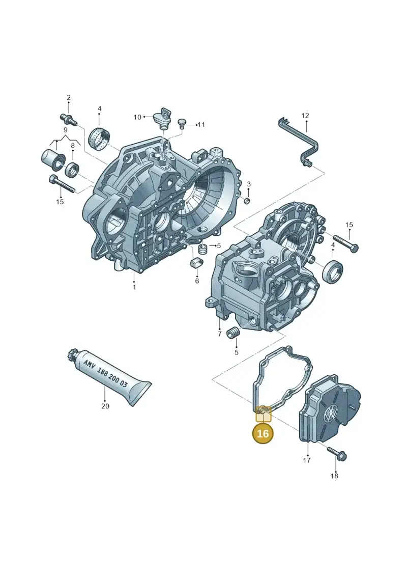 02A301215A — SEAT Altea XL Reference (2010-2013) diagram 420301400, position 16
