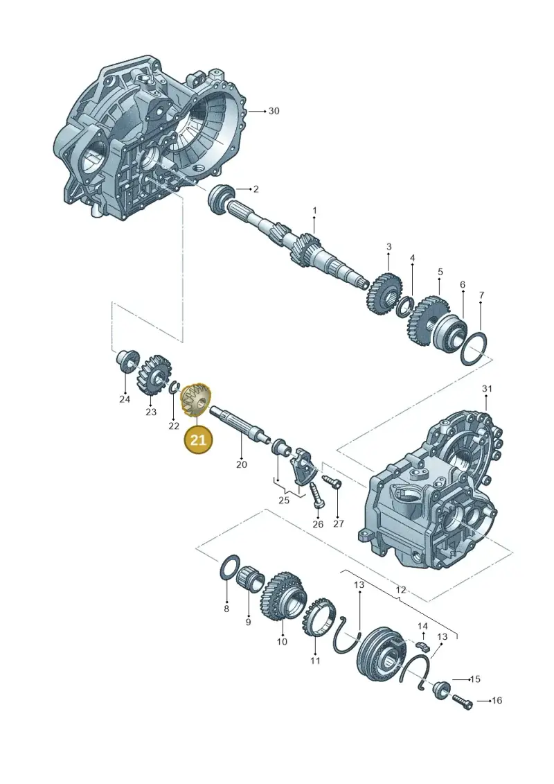 02A311531K — SEAT Ibiza Reference (2008-2011) diagram 201311390, position 21