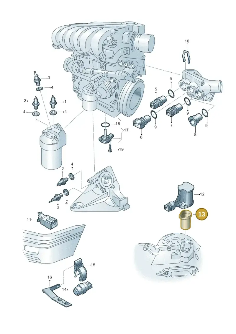 02A919835 — SEAT TOLEDO/LEON/LEON-4 (1998-2001) diagram 121919700, position 13