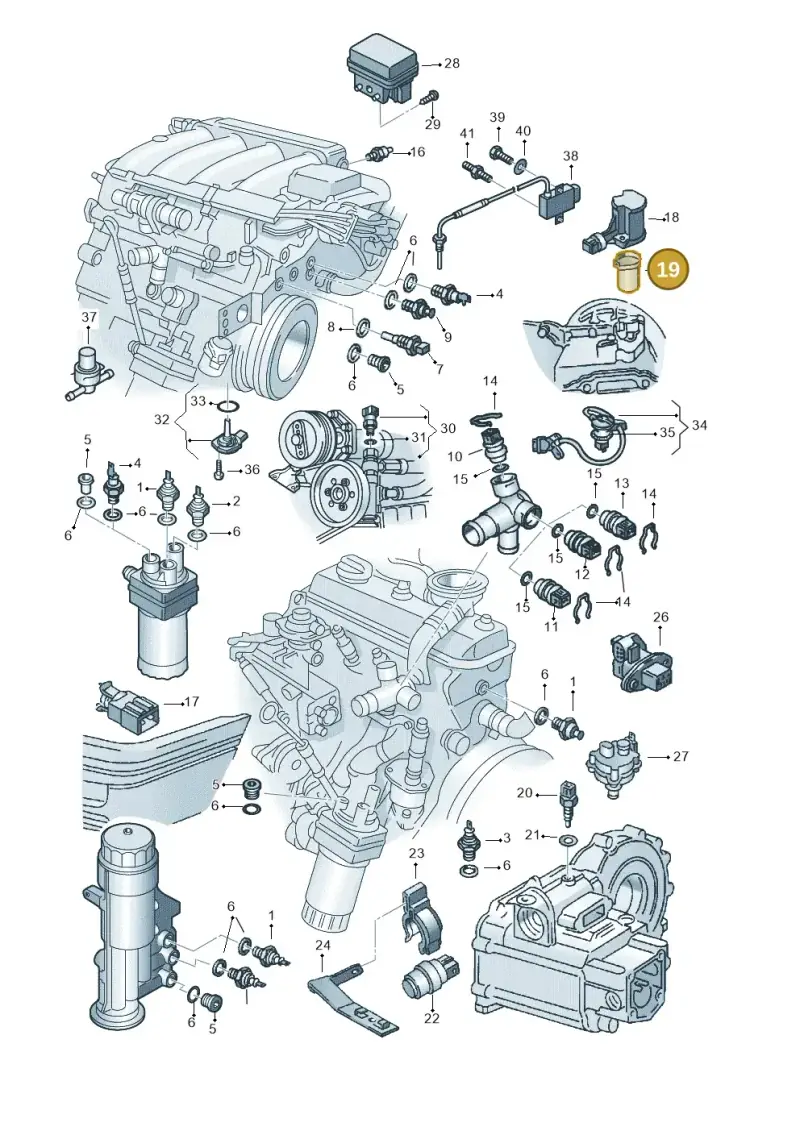 02A919835 — SEAT CORDOBA/VARIO (1999-2002) diagram 121919610, position 19