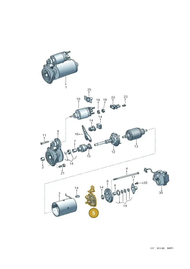 02B911209 — SEAT CORDOBA/SE241 (2002-2005) diagram 117911000, position 5