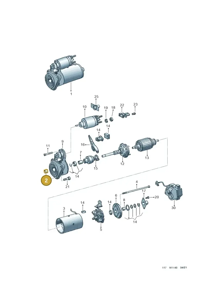 02B911257E — SEAT CORDOBA/SE241 (2002-2005) diagram 117911000, position 2